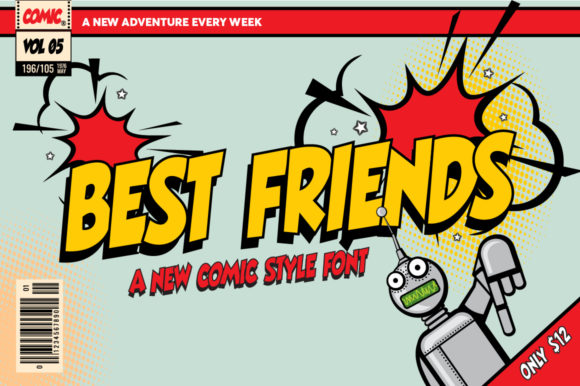 Best Friends: The Comic Display Font for Viral Content