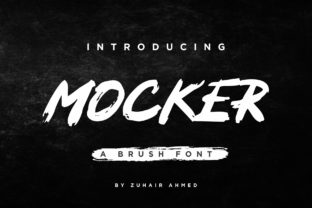 Mocker: A Bold Brush Font for Digital Design